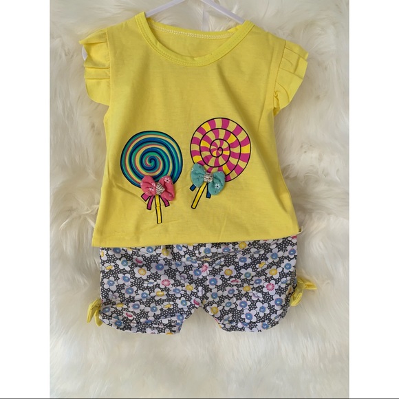 ❤️ Casual t-shirt & short two pieces set - Picture 2 of 4